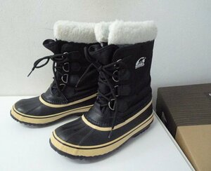 ◆SOREL ソレル 美品 WINTER CARNIVAL ウィンターカーニバル スノーブーツ 黒 サイズ8 24.5cm