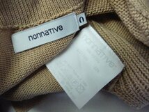 ◆nonnative ノンネイティブ DWELLER CARDIGAN ITALIAN COTTON YARN　ケーブル編み ショール ニット カーディガン ベージュ 0 NN-K2705_画像3