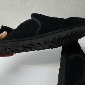 ◆UGG アグ シープスキン 美品 ムートン スリッポン シューズ 靴 黒 サイズ26cm メンズ スニーカー ローカットの画像6
