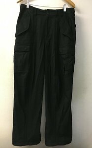 ◆NVRFRGT CENTER SEAM CURVED 3D CARGO PANTS カーゴパンツ NF231P05 サイズ2 黒系 ネヴァーフォーゲット