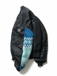 ◆uniform experiment 22AW 極美品 FRAGMENT NORDIC ALPHA MA-1 アルファ MA-1 JKT ボンバー　ジャケット サイズ2 黒　定価74800円