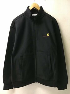 ◆国内正規 carhartt wip カーハート 美品 american script jacket スウェット ジップ ブルゾン 黒 サイズM