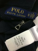 ◆POLO RALPH LAUREN ポロラルフローレン 春物 ハーフジップ コットン ニット シャツ ネイビー サイズXS ゴルフにもおすすめ ポニー刺繍_画像4