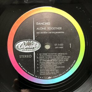 原信夫Collection 激レア 1960年 米国 本国オリジナルリリース盤 Ray Anthony & His Orchestra LPレコード Dancing Alone Togetherの画像7