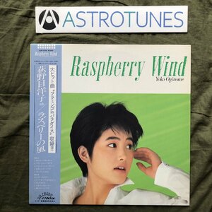 良ジャケ 1986年 荻野目洋子 LPレコード ラズベリーの風 Raspberry Wind 帯付アイドル フラミンゴ in パラダイス '86ツアーパンフ付