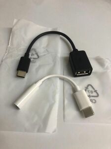 ヘッドホン, スマートフォン　コネクター　タイプC USB Type-C イヤホンジャック　タイプA アダプタ