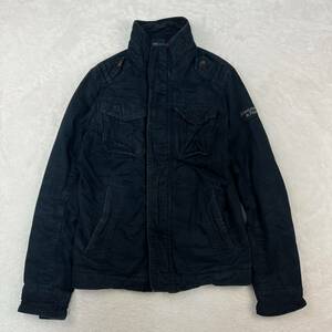 Abercrombie&Fitch アバクロンビーアンドフィッチ コットンジャケット ジップブルゾン チェック柄 レトロ ヴィンテージ 古着 メンズ S