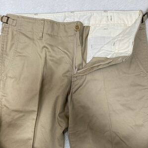 UNITED ARROWS ユナイテッドアローズ チノパンツ コットン100% ボトムス ベージュ系 ストレートワイド 日本製 メンズ38サイズ M相当の画像4