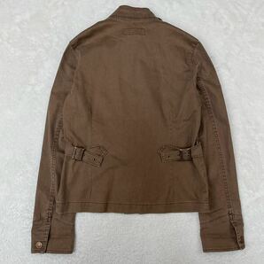 Earl Jean アールジーン Y2K ジップブルゾン ライダースジャケット コットン97% ストレッチ メンズ Sサイズ 00s 国内正規品の画像3