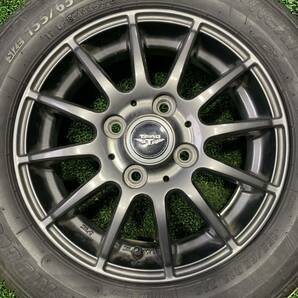 AE532-403 ★新品★ブリヂストンNEXTRY 155/65R13 73S 社外ホイール TEAD 13x4.00B +45 PCD100 4穴 【4本】 ココア ラパン 等 1円スタートの画像2