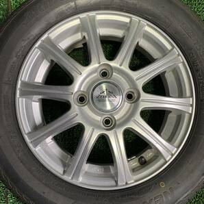 AE526-403 ☆新品☆ブリヂストンNEXTRY 155/65R13 73S 社外ホイール13x4.00B +43 PCD100 4穴 【4本】 ラパン モコ 等 1円スタートの画像4