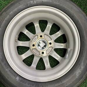 AE526-403 ☆新品☆ブリヂストンNEXTRY 155/65R13 73S 社外ホイール13x4.00B +43 PCD100 4穴 【4本】 ラパン モコ 等 1円スタートの画像7