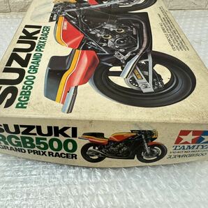三185☆【未組立】TAMIYA タミヤ 1/12 オートバイシリーズ NO.3 スズキRGB500 グランプリレーサー GRAND PRIX RACER SUZUKI バーコードなしの画像5