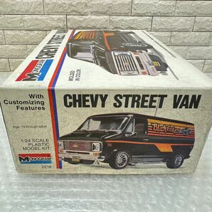 三210☆【現状品】モノグラム シェビー シボレー Monogram Black Gold Chevy Street Van 2216 1/24 プラモデル 希少品 当時物☆の画像5