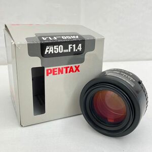 31☆【中古保管品】PENTAX ペンタックス smc FA50mm F1.4 単焦点レンズ 箱付き RICOH リコー カメラ用品 ☆