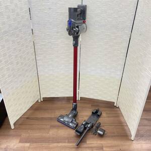 37☆【現状品】Dyson ダイソン DC45 レッド 掃除機 コードレス 収納用ブラケット 充電ケーブル ノズル2本付き ジャパネットオリジナル ☆