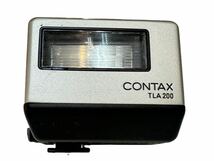 三58☆【現状品】CONTAX コンタックス TLA200 ストロボ フラッシュ 純正革ケース付 G1 G2☆_画像2