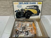 三159☆【未組立】Heller エレール 1/24スケール DELAGE ドラージュ D.8SS プラモデル No.720 当時物 レトロ バーコードなし☆_画像2