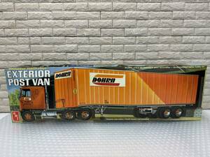  three 164*[ not yet constructed ] that time thing barcode none amt 1/25 Fruehauf 40 feet exterior post van trailer plastic model *