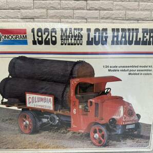 三274☆【未開封】MONOGRAM プラモデル 1926 MACK BULLDOG LOG HAULER 1/24 希少品 当時物 レア シュリンク破れ汚れ有り☆の画像1