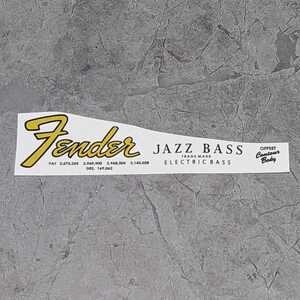 Fender JAZZ BASS вода транскрипция переводная картинка тигр Logo 