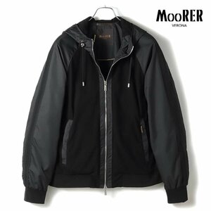 ◆【MOORER(ムーレー)/春夏/ナイロン×ジャージーハイブリッドフーデッドブルゾン(COSIMO-JK)】[mor2370271-52]