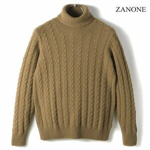 ◆【ZANONE(ザノーネ)/秋冬/アルパカヴァージンウールケーブル編みミドルゲージタートルネックニット(DV 812883 Z2829)】[zan2360072-52]