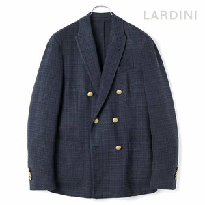 ◆【LARDINI(ラルディーニ)/春夏/製品染めウールシルクジャカード6Bダブルジャケット(DYED)】[ldn2450321-48]