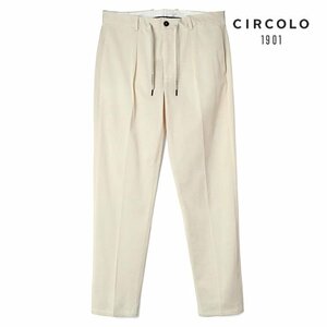 ◆【CIRCOLO1901(チルコロ)/春夏/コットンストレッチ鹿の子ジャージードローコード付き1プリーツパンツ】[ccl2450051-52]