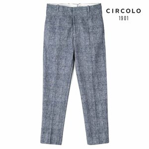 ◆【CIRCOLO1901(チルコロ)/春夏/コットンジャージーグレンチェック柄プリントノープリーツパンツ】[ccl2450061-52]