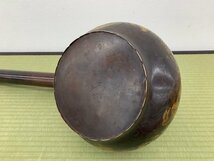 希少品 金谷五郎三郎 特大 銅器 葵の紋 矢立型香炉 田中伊賀守藤原吉次 全長:約77cm 由来書状 箱付 香道具 骨董品 美術品 0095tbgezY_画像9