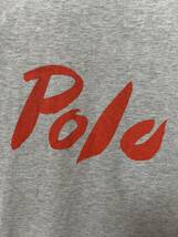 古着 90s POLO SPORT ポロスポーツ ロゴプリント 半袖 Tシャツ グレー サイズM 雰囲気系 フェード_画像5