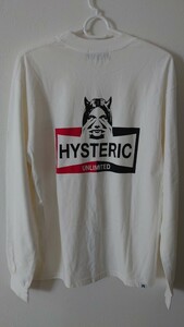 ヒステリックグラマー　HYSTERIC GLAMOUR　ロンT 長袖Tシャツ　白　ホワイト　送料無料