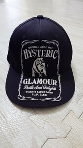 ヒステリックグラマー HYSTERIC GLAMOUR キャップ CAP 帽子 ブラック 黒　ウィスキー柄　送料無料