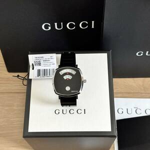 2024年3月 正規店購入GUCCI グッチ グリップ ブラック 157.3 YA157435 38mm ダイブ タイムレス メンズ 腕時計 