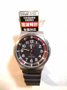 Ｑ＆Ｑ　中古メンズ電波腕時計稼働品（バックル金具付き）