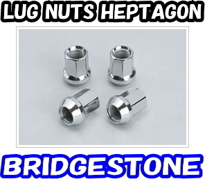 送料無料 ブリヂストン LUG NUTS HEPTAGON 7角 M12×P1.25 全長25mm 貫通ナット 20個(No.31504302) 19/21HEX アダプター付(No.31503919)