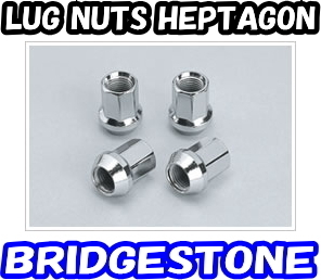 送料無料 ブリヂストン LUG NUTS HEPTAGON 7角 M12×P1.5 全長25mm 貫通ナット 20個(No.31504301) 19/21HEX アダプター付(No.31503925)