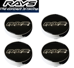 送料無料 RAYS [No.072 General Center Cap V1 HI BK/Chrome] [センターキャップ] [4枚] HYUGA HP10 (RNJ color), HYUGA HP07 (RNJ color)