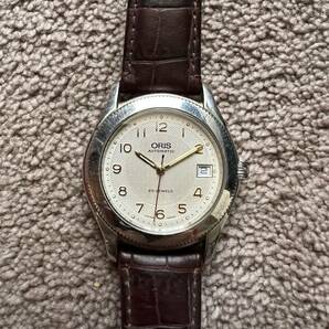 【中古・動作品】ORIS 7452 ビンテージ 自動巻 機械式 スイス製 時計 裏スケルトン サファイアガラス ケース径37mmの画像1