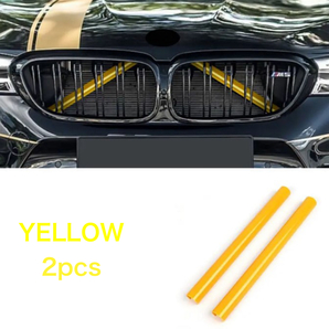 デザイン性UP♪ BMW フロントグリル 補強バー カバー 黄色 F30 F31 318i 320i 320d 328i 320d 330i 330e 335i 340i Mスポーツ 3シリーズの画像1