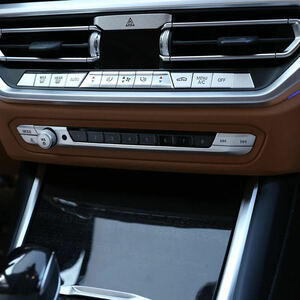 高品格♪ BMW サテンシルバー オーディオコントロール パネル カバー G21 320i 320d 330i 330e M340 xDrive SE Mスポーツ ツーリング