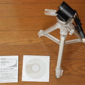 バッファローBUFFALO/BSW32KM03BK/マイク内蔵320万画素WEBカメラF2.2レンズ/本体&スケルトン三脚/展示品