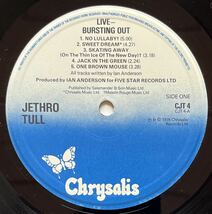 【美品】Jethro Tull / Live - Bursting Out UK盤 Orig 2LP ジェスロ・タル_画像8