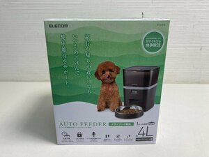 【★10-4417】■未開封■ELECOM オートフィーダー　タイマー式自動給餌器　シングルボウル(犬・猫用)　PET-AF01BK（5926）