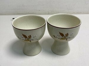 [*99-10-0096]# secondhand goods #Royal Doulton Royal Doulton wild cherry tea ina goblet 2 point set height approximately 11.5cm calibre approximately 10cm