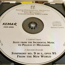 自主制作 ベンツィ/アーネム・フィル 1995/1996 ドヴォルザーク 交響曲 9番 新世界より フォーレ 組曲 ペレアスとメリザンド LIVE_画像5