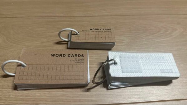 3個セットWORD CARDS 暗記カード 単語カード 暗記帳 単語帳