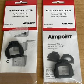 実物 Aimpoint acro p-2 正規品 と FrontとRear Clear Lens Cover 正規品の画像8