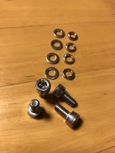  hexagon socket head bolt M5×10mm 4ps.@& washer 2 kind each 4 sheets made of stainless steel 